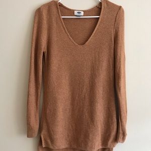 Burnt orange v-neck sweater